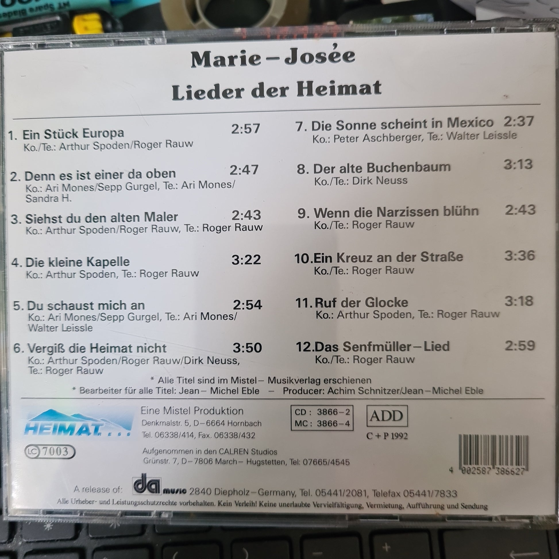 Marie Josee - Lieder Der Heimat (CD) Compact Disc Goede Staat