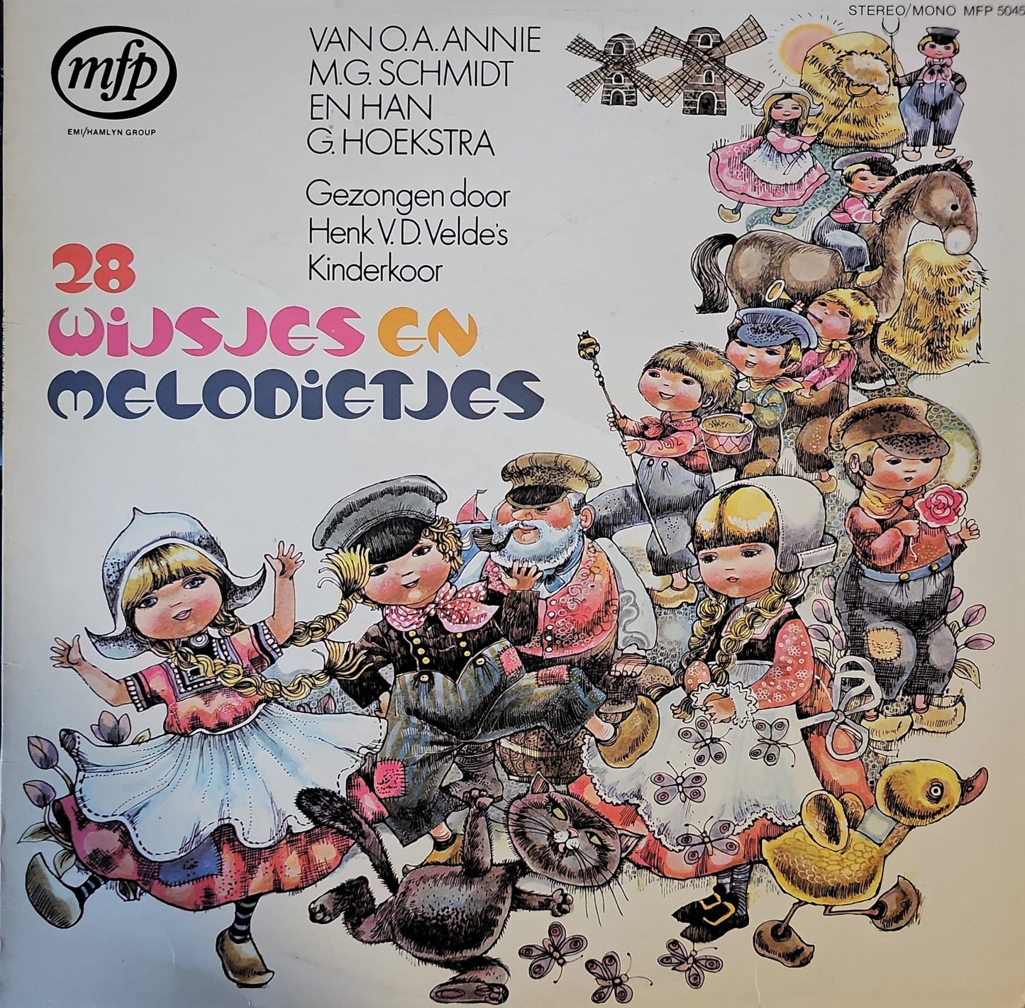 Henk v.d. Velde's Kinderkoor - 28 wijsjes en melodietjes (LP) 50430 Vinyl LP Goede Staat