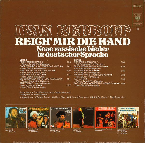 Ivan Rebroff - Reich' Mir Die Hand (LP) 49841 Vinyl LP Goede Staat