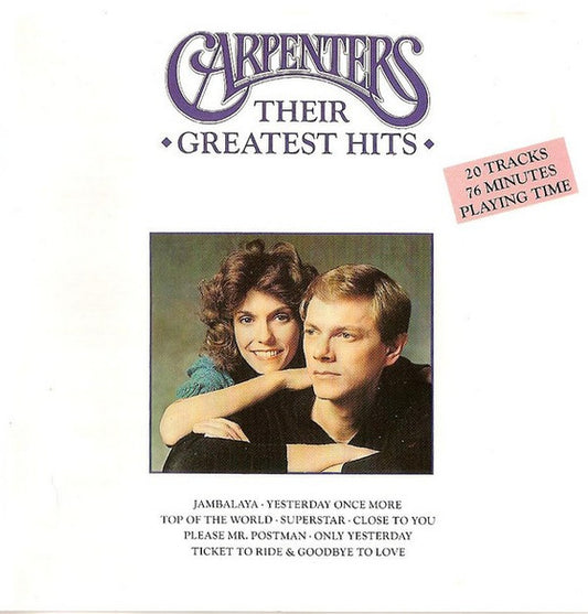 Carpenters - Their Greatest Hits (CD) Compact Disc Goede Staat