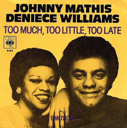 Johnny Mathis, Deniece Williams - Too Much, Too Little, Too Late 38523 Vinyl Singles Goede Staat