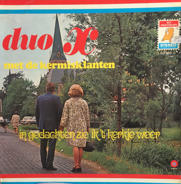 Duo X en De Kermisklanten - In Gedachten Zie Ik Het Kerkje Weer (LP) 41019 Vinyl LP Goede Staat