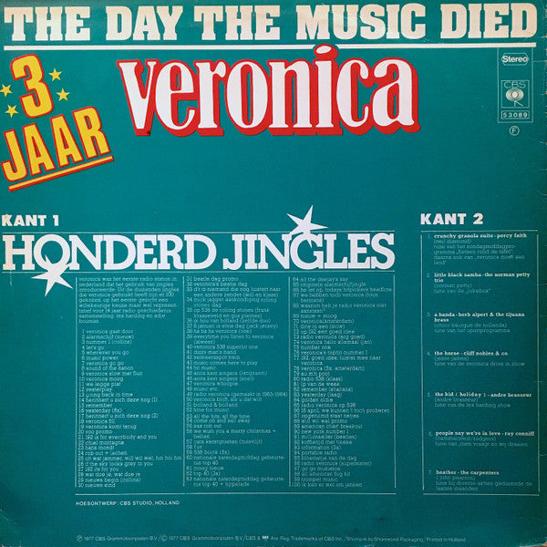 Various - The Day The Music Died - 3 Jaar Veronica (LP) 51248 Vinyl LP Goede Staat