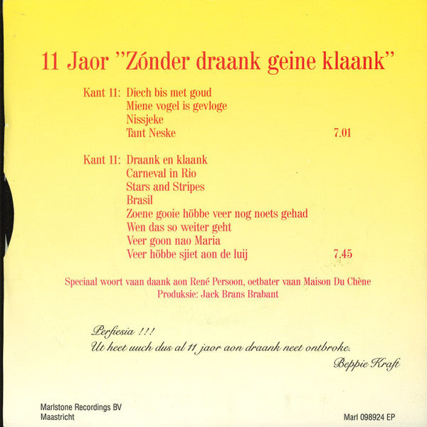 Zaate Hermenie Zonder Draank Geine Klaank - 11 Jaor Zonder Draank Geine Klaank 33984 Vinyl Singles Goede Staat