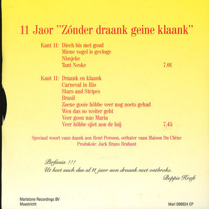 Zaate Hermenie Zonder Draank Geine Klaank - 11 Jaor Zonder Draank Geine Klaank 33984 Vinyl Singles Goede Staat