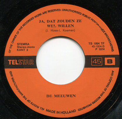 Meeuwen - Op De Kermis 34583 Vinyl Singles Goede Staat