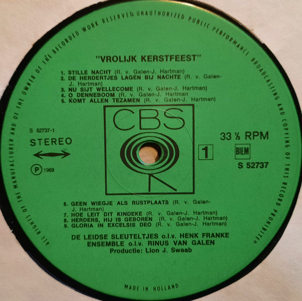 Leidse Sleuteltjes - Vrolijk Kerstfeest (LP) 51317 Vinyl LP Goede Staat