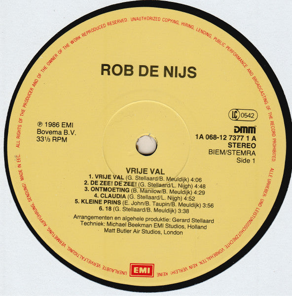 Rob De Nijs - Vrije Val (LP) 49852 Vinyl LP Goede Staat