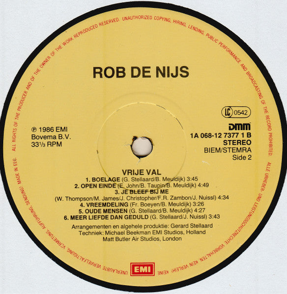 Rob De Nijs - Vrije Val (LP) 49852 Vinyl LP Goede Staat