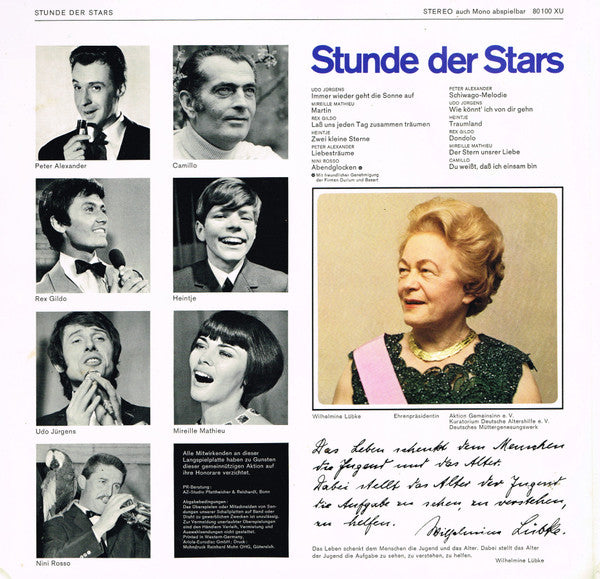 Various - Stunde Der Stars (LP) 50060 Vinyl LP Goede Staat