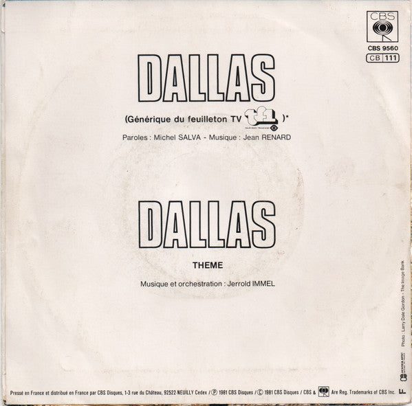 Dallas - Générique Du Feuilleton TV 38443 Vinyl Singles Goede Staat