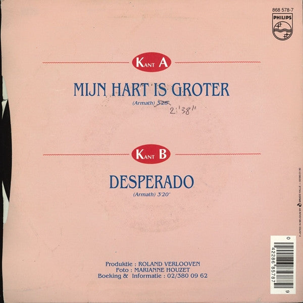 Willy Sommers - Mijn Hart Is Groter 38205 Vinyl Singles Goede Staat