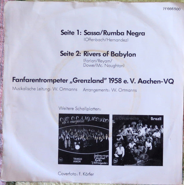 Fanfarencorps Grenzland Aachen-Vaalserquartier - Sassa 19494 Vinyl Singles Goede Staat