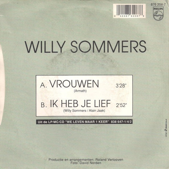 Willy Sommers - Vrouwen 18169 Vinyl Singles Goede Staat