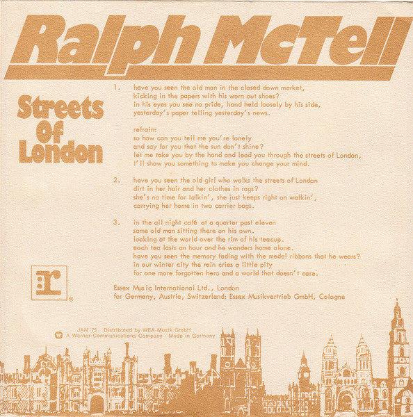 Ralph McTell - Streets Of London 18975 Vinyl Singles Goede Staat