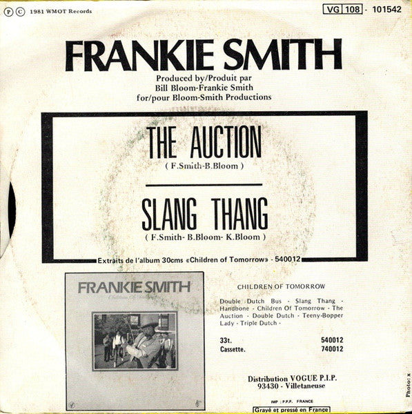 Frankie Smith - The Auction 35843 Vinyl Singles Goede Staat