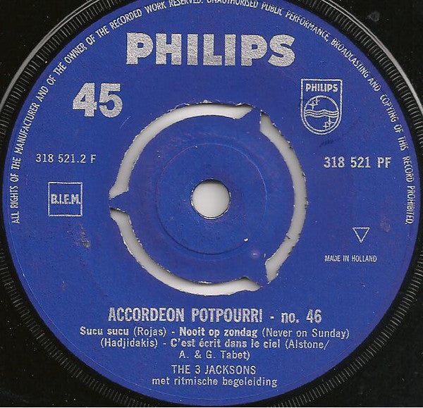 3 Jacksons - Accordeon Potpourri No. 46 Vinyl Singles Hoes: Generic