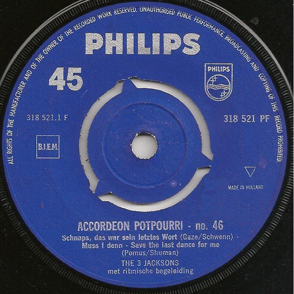 3 Jacksons - Accordeon Potpourri No. 46 Vinyl Singles Hoes: Generic