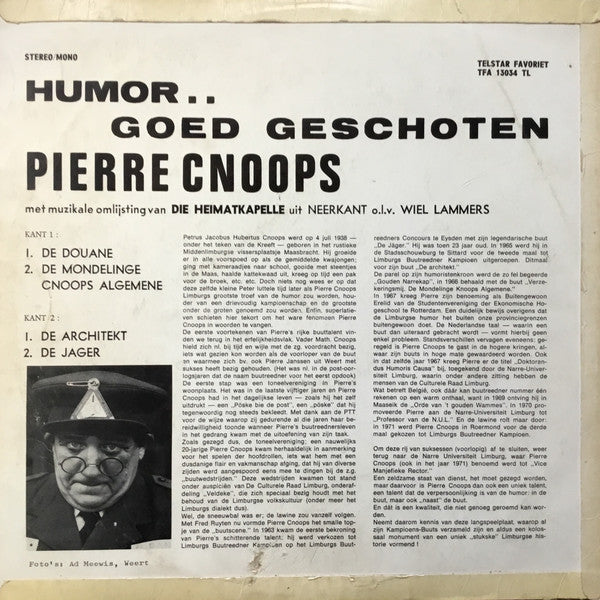 Pierre Cnoops - Humor.. Goed Geschoten De Kampioensbuut (LP) 51120 Vinyl LP Goede Staat