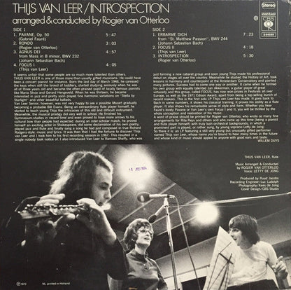 Thijs Van Leer - Introspection (LP) 42296 Vinyl LP Goede Staat