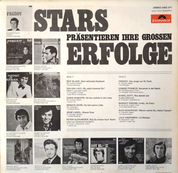 Various - Stars Präsentieren Ihre Grossen Erfolge (LP) 50633 Vinyl LP Goede Staat