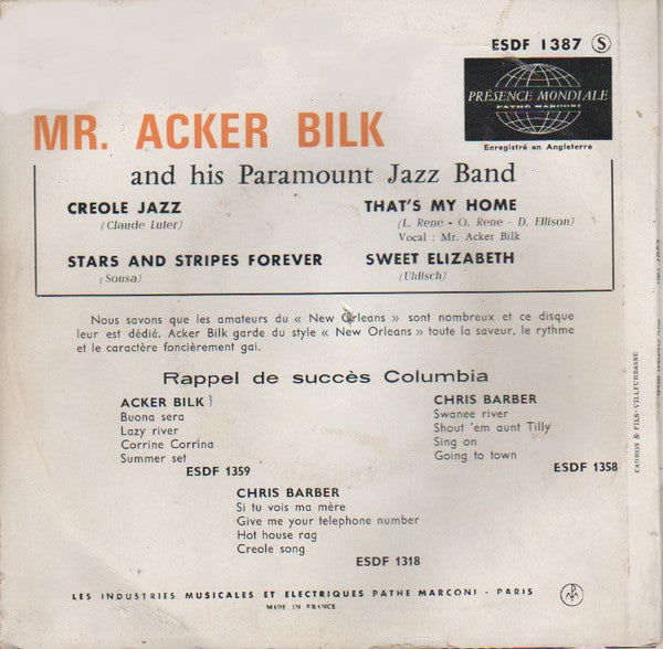 Acker Bilk - Créole Jazz (EP) 33639 Vinyl Singles Goede Staat