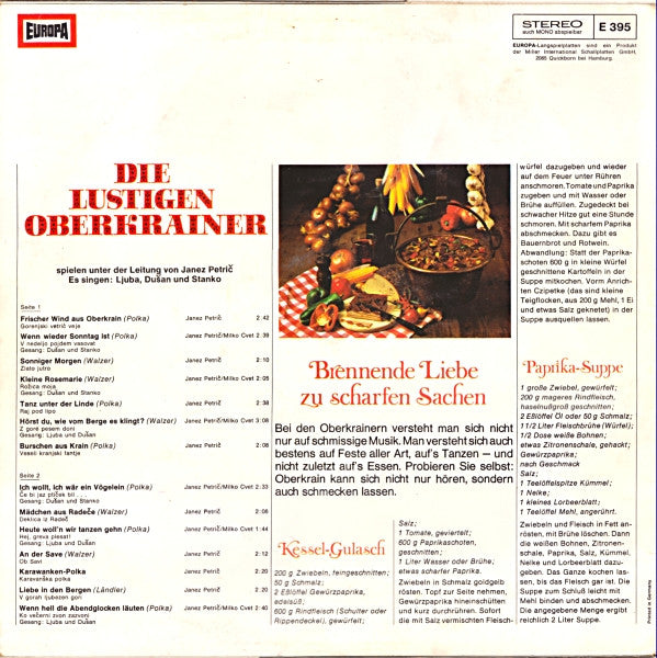 Lustigen Oberkrainer - Die Lustigen Oberkrainer (LP) 50409 Vinyl LP Goede Staat