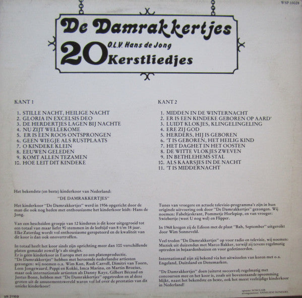 Damrakkertjes - 20 Kerstliedjes (LP) Vinyl LP Goede Staat