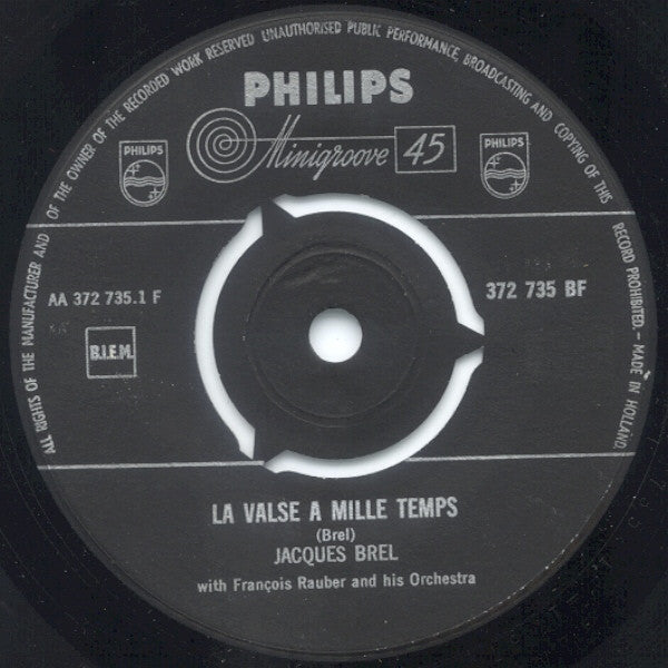 Jacques Brel - La Valse A Mille Temps Vinyl Singles Goede Staat