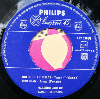 Malando And His Tango Orchestra - Noche Estrellas (B) (EP) 19470 Vinyl Singles B-Keus (B)