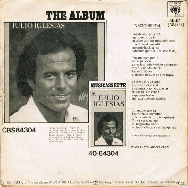 Julio Iglesias - Un Sentimental 38258 Vinyl Singles Goede Staat