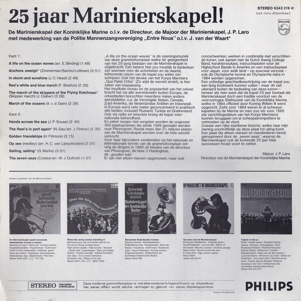 Marinierskapel der Koninklijke Marine - 25 Jaar Marinierskapel! (LP) 50644 Vinyl LP Goede Staat