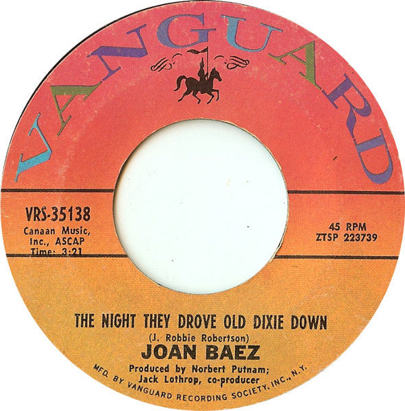 Joan Baez - The Night They Drove Old Dixie Down 39208 Vinyl Singles Goede Staat