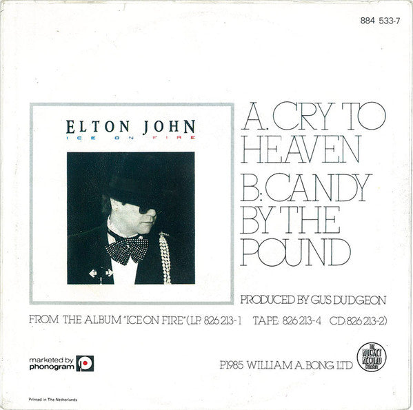 Elton John - Cry To Heaven 03401 Vinyl Singles Goede Staat