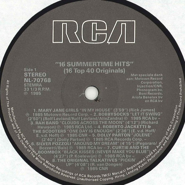 Various - 16 Summertime Hits (LP) 51252 Vinyl LP Goede Staat