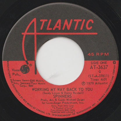 Spinners - Working My Way Back To You 38969 Vinyl Singles Goede Staat