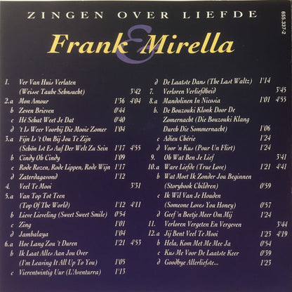 Frank & Mirella - Zingen Over Liefde (CD) Compact Disc Goede Staat