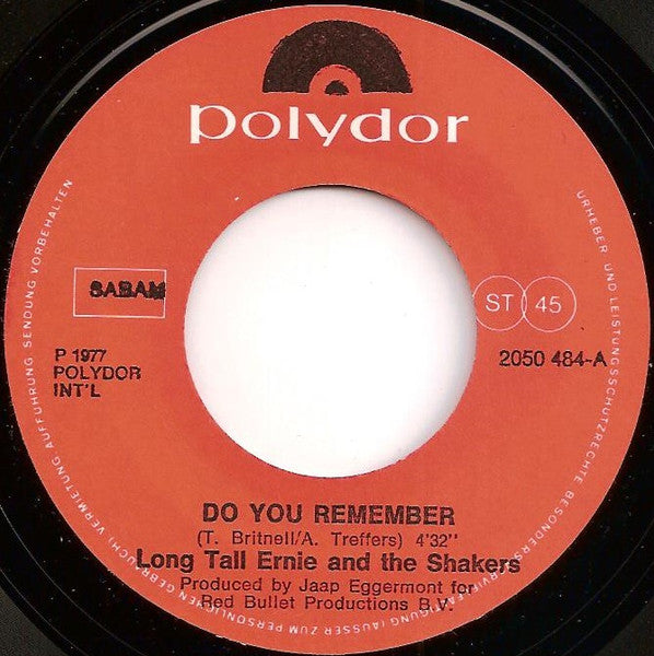 Long Tall Ernie & The Shakers - Do You Remember 37335 Vinyl Singles Hoes: Generic