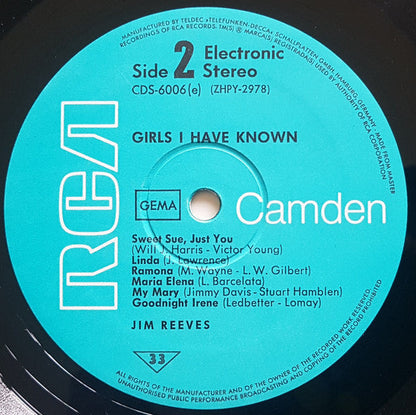 Jim Reeves - Girls I Have Known  (LP) 42106 Vinyl LP Goede Staat