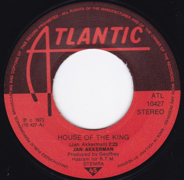 Jan Akkerman - House Of The King 37358 Vinyl Singles Goede Staat