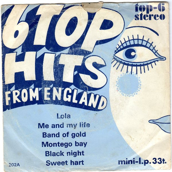 Various - 6 Top Hits From England 33972 Vinyl Singles Goede Staat