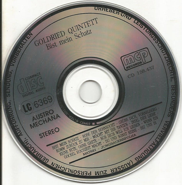 Goldried Quintett - Bist Mein Schatz... (CD) Compact Disc Goede Staat