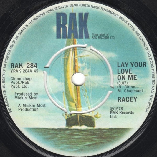 Racey - Lay Your Love On Me 39184 Vinyl Singles Goede Staat