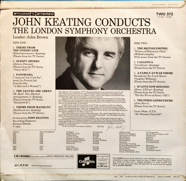 John Keating - John Keating Conducts The London Symphony Orchestra (LP) 50120 Vinyl LP Goede Staat