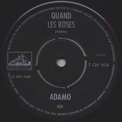 Adamo - Quand Les Roses 06541 (B) Vinyl Singles B-Keus (B)