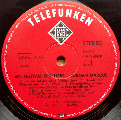 Jürgen Marcus - Ein Festival Der Liebe (LP) 49450 Vinyl LP Goede Staat