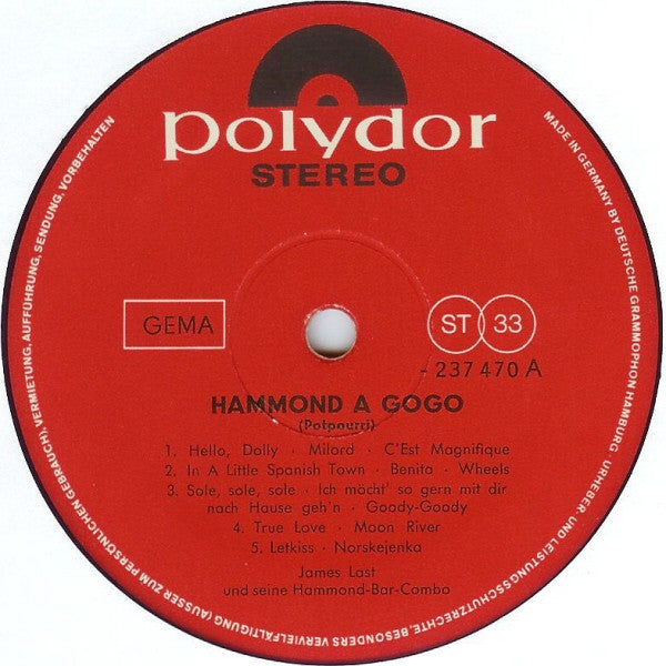 James Last Und Seine Hammond-Bar-Combo - Hammond À Gogo (LP) Vinyl LP Goede Staat