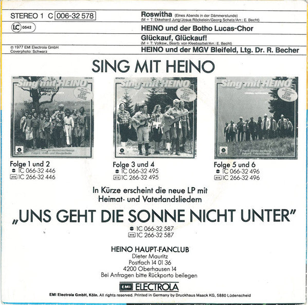 Heino - Roswitha (Eines Abends In Der Dämmerstunde) 34521 23474 Vinyl Singles Goede Staat