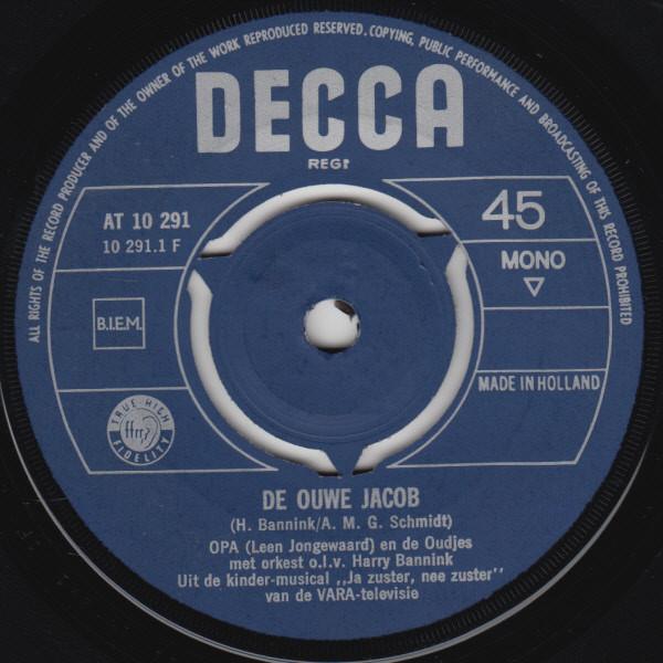 Hetty Blok En Leen Jongewaard - De Ouwe Jacob 24176 Vinyl Singles Hoes: Generic