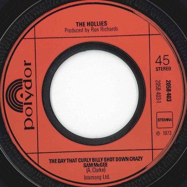 Hollies - Day That Curly Billy Shot Down Crazy Sam McGee 19379 Vinyl Singles Hoes: Generic